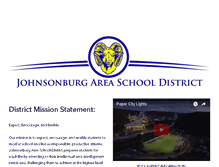 Tablet Screenshot of johnsonburgareaschooldistrict.net